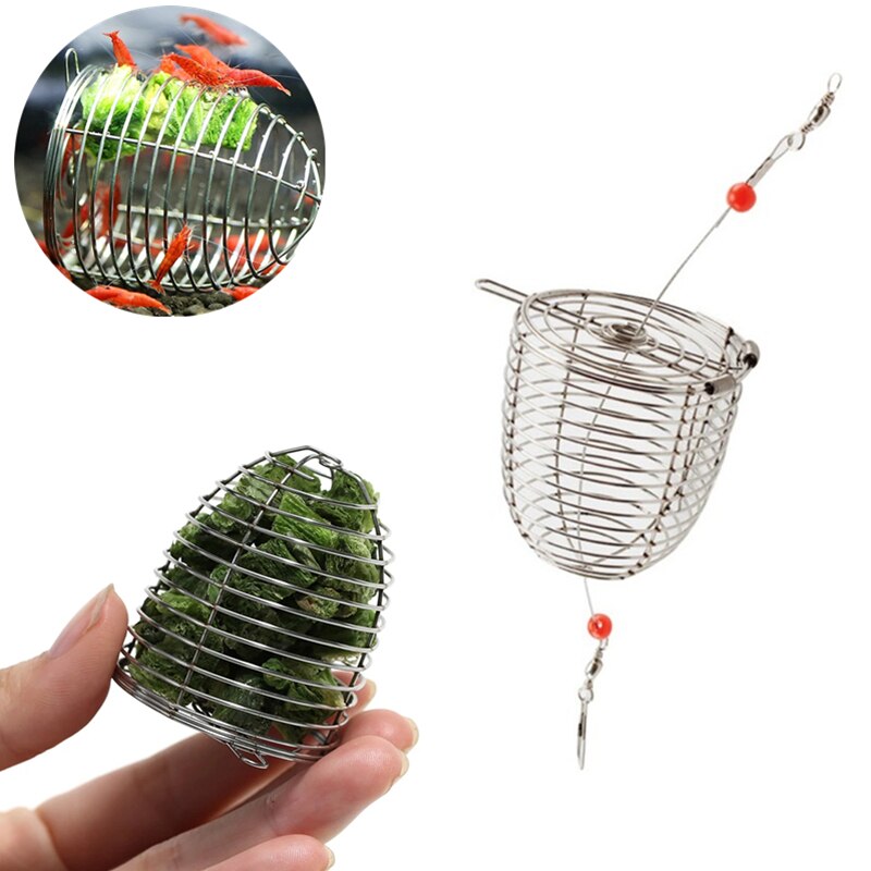 Stainless Steel Shrimp Aquarium Food Bottom Feeder Cage Dry Food Feeding Basket Fish Tank Shrimp Floating Feeder