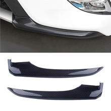 Dwcx 2Pcs Auto Koolstofvezel Textuur Voorbumper Lip Hoek Cover Trim Sticker Abs Fit Voor Toyota Camry