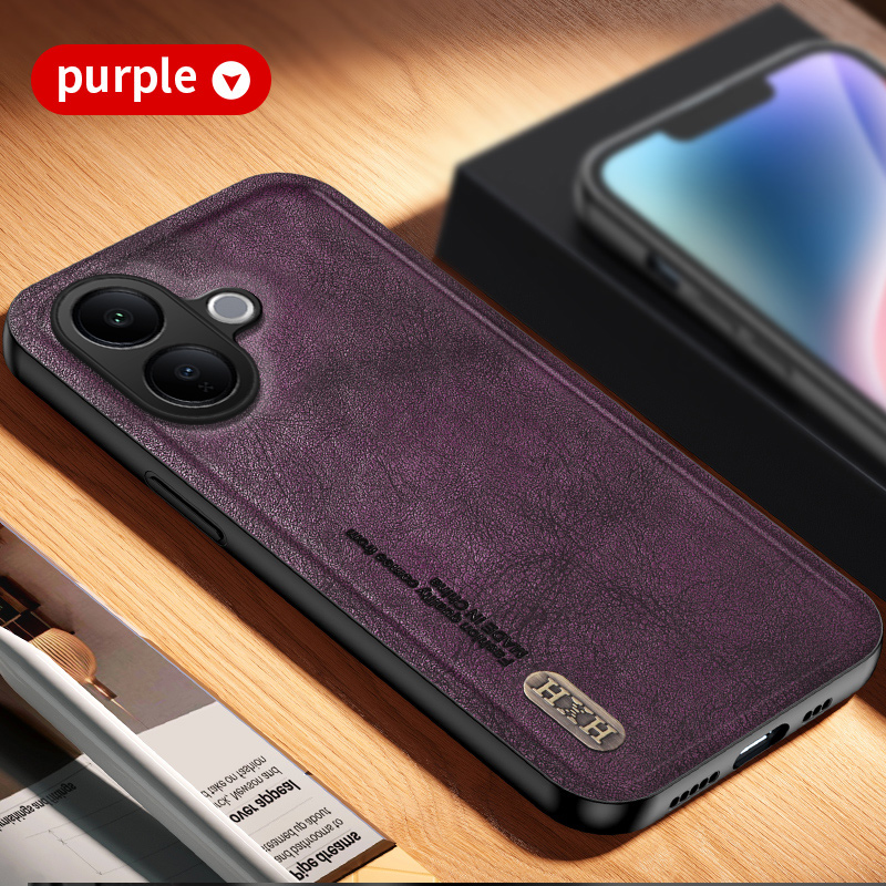 For Vivo V60 Lite 5G Back Cover Skin Feel Shockproof Magnetic Phone PU Leather Case Soft For Vivo V60 Lite: PURPLE