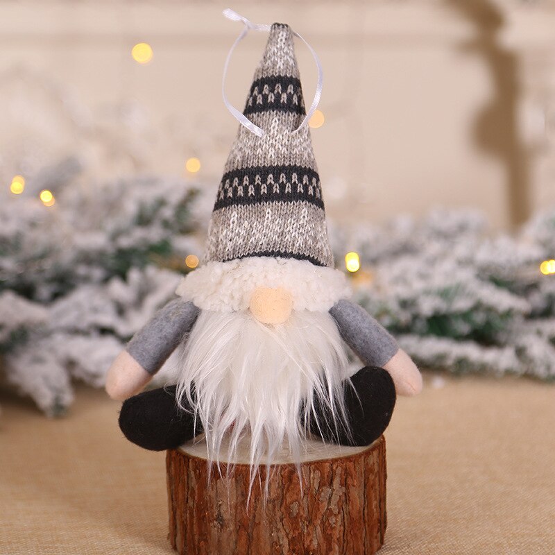 Joyeux noël ange poupée père noël Elk en peluche poupée jouets pour la maison ornements arbre suspendus fête décoration enfants nouvel an: 12