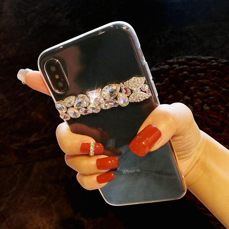 Diamant Telefon fallen Für Oneplus 7 Profi 5 6T Oneplus 5T 7 Klar Telefon Cobar Telefon Kilifi transparent farbe Strass Funda Coque