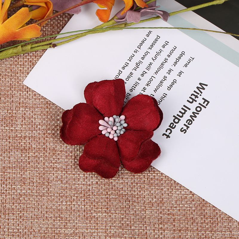 5pcs Chiffon Artificial Flower Handmade DIY Fabric Flowers for Wedding Party Craft Home DIY Decoration