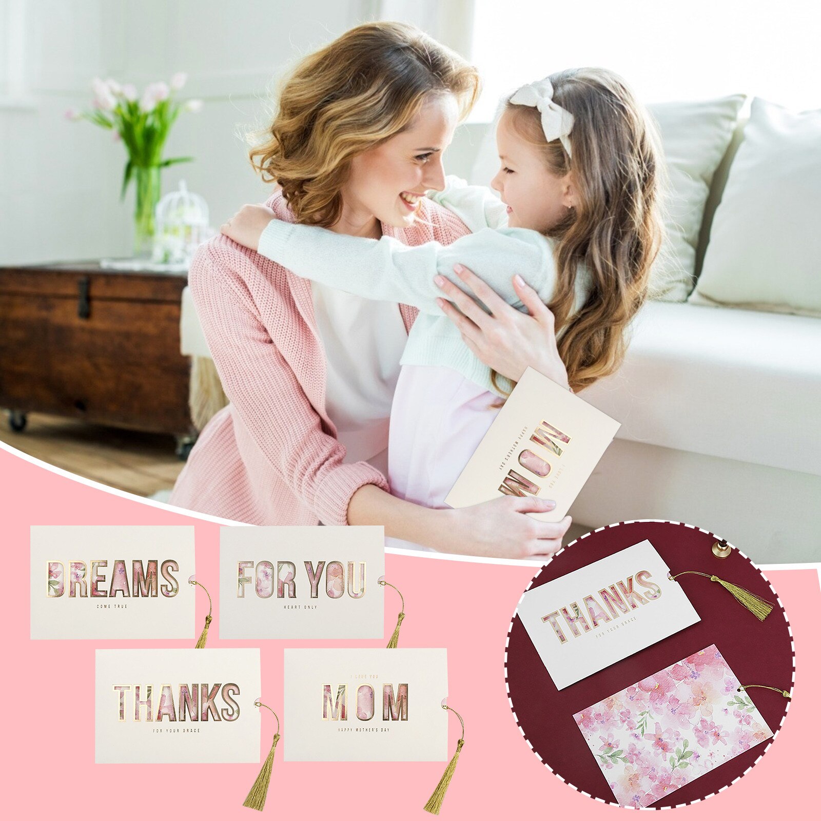 3D Mother's Day Thanksgiving Paper Carving Blessing Card Handmade Paper Card Handmade Paper Blessing Greeting Cards