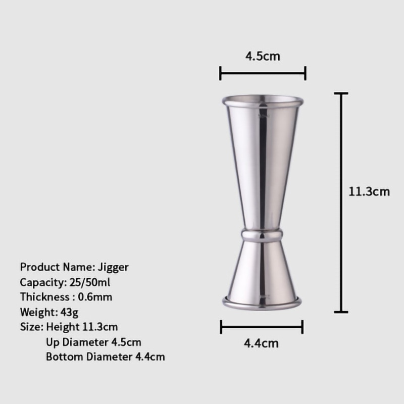 Premium Stainless Steel Bar Measures Jigger Bar Party Wine Cocktail Shaker Jigger Kit Dual Spirit Drink Measure Cup Bar Tool