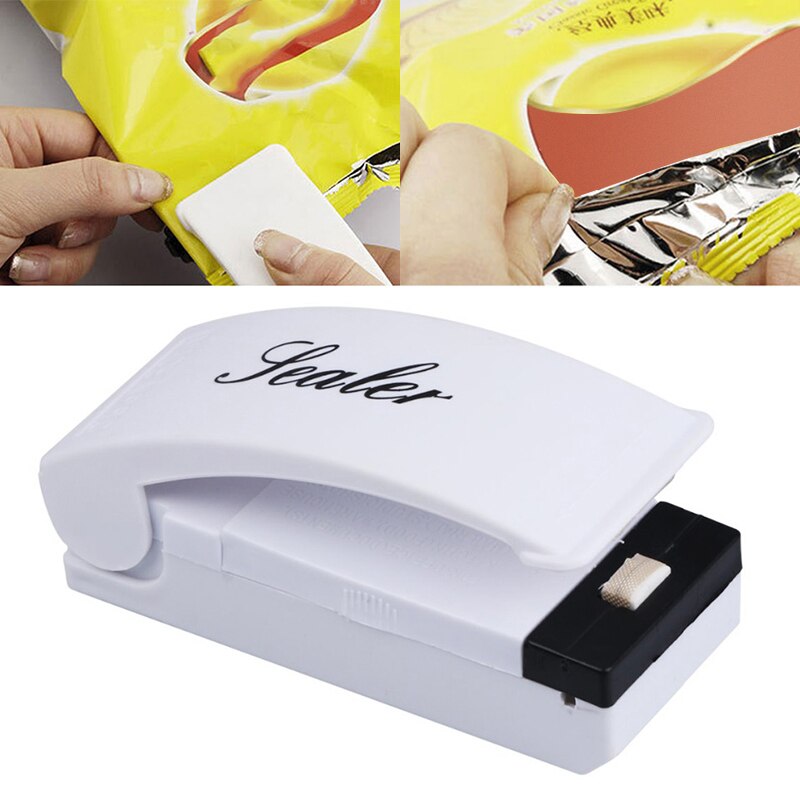 Electric Plastic Bag Sealer Heat Sealing Machine Impulse Heat Bag Sealer Portable Bag Clips Work With Battery Food Snack Sealer