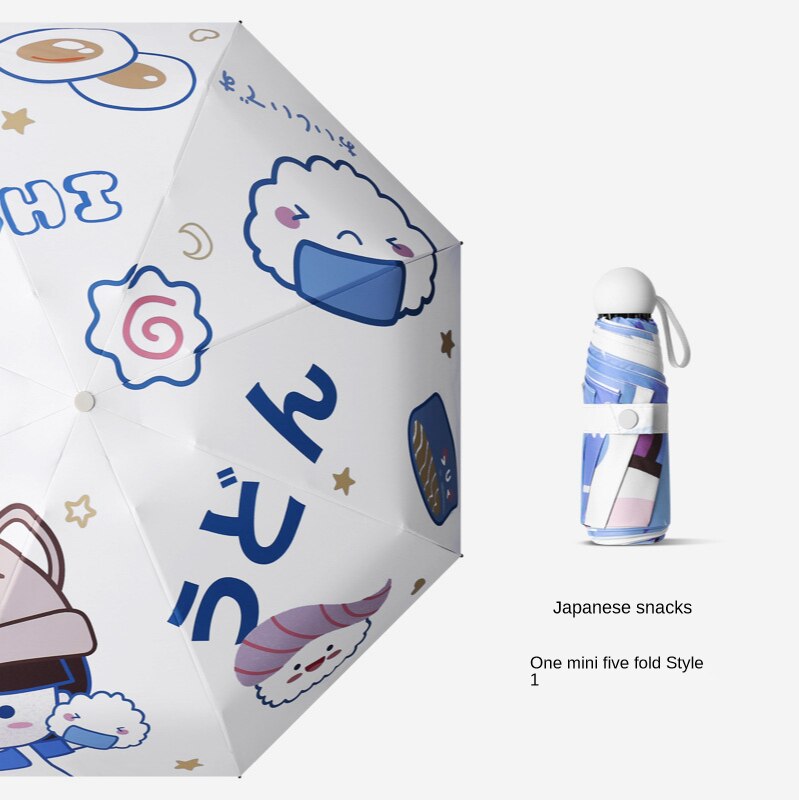 Mini Paraguas portátil para mujer, sombrilla pequeña de bolsillo, Anti UV de sol, luz de lluvia de viaje, Paraguas plegable bonito para niño y niña: plum