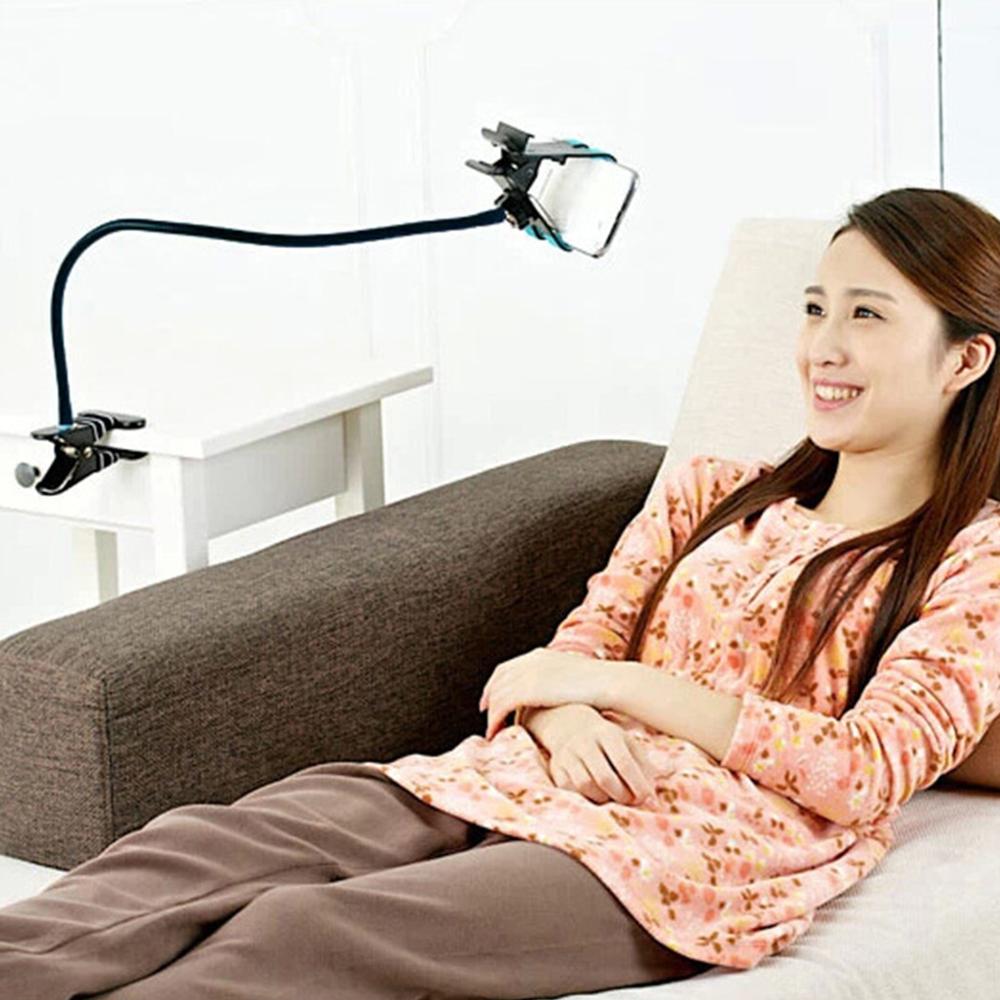Support de téléphone portable Flexible à deux pinces, bras paresseux