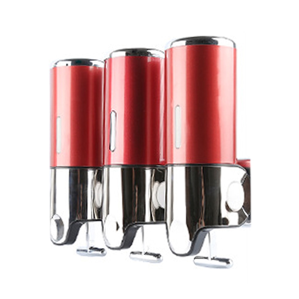 Liquid Soap Dispenser Wall Mounted Shower Gel Dispensers Shampoo Container Kitchen Tools Pump Double Hand Bathroom Soap Bottle#9