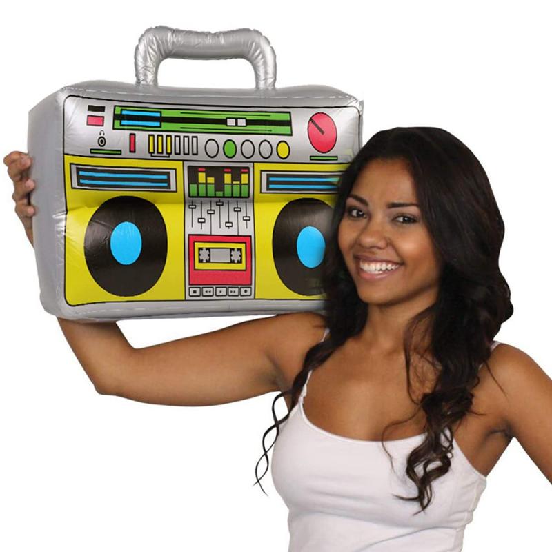 Opblaasbare Boom Box En Blow Up Retro Mobiele Telefoon 80S 90S Party Fancy Dress Accessoires Zwemmen Speelgoed Decoraties