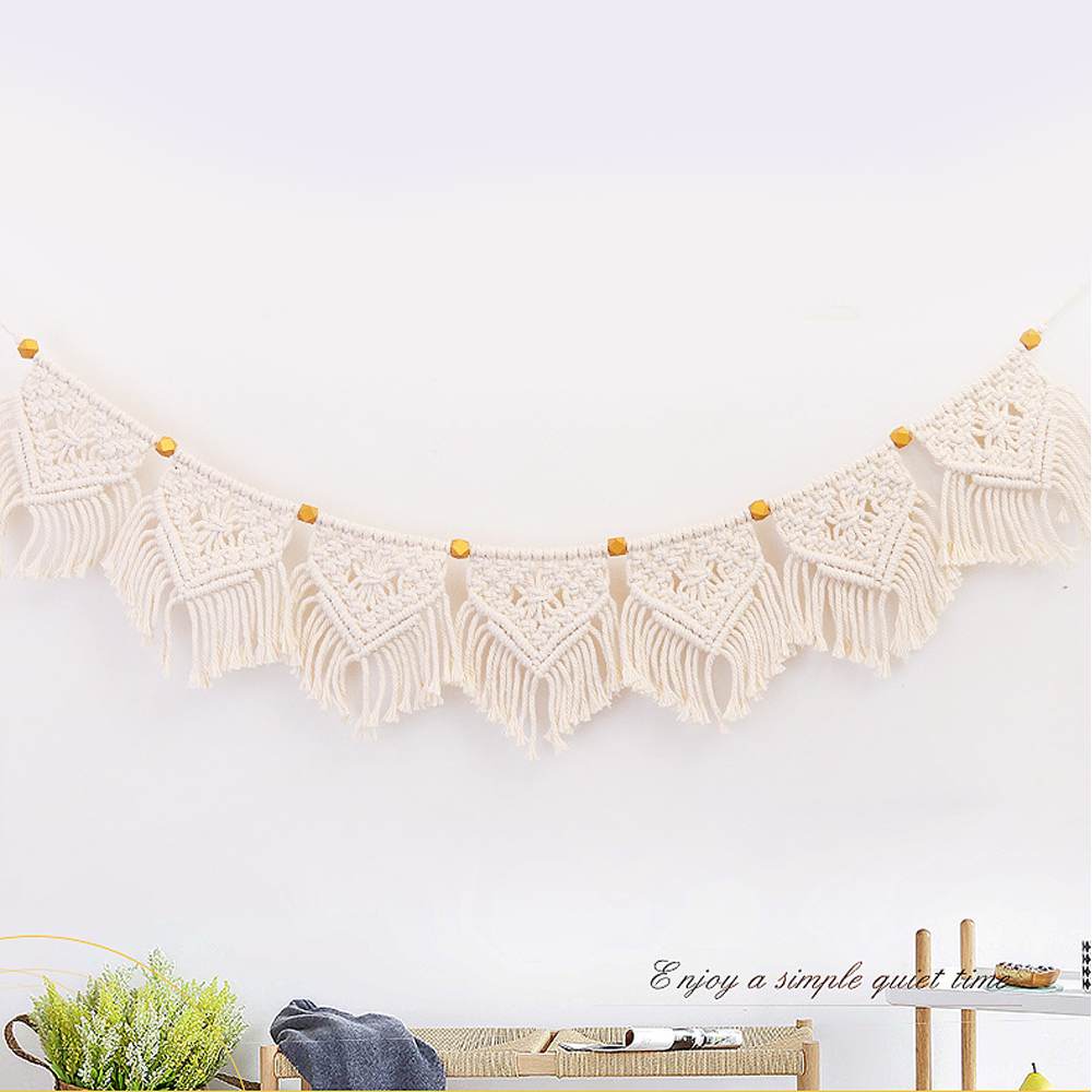 Bohemian Wall Hanging Tapestry Handmade Macrame Knitting Home Decor Apartment Dorm Room Decoration Wall Hanging Tapestry