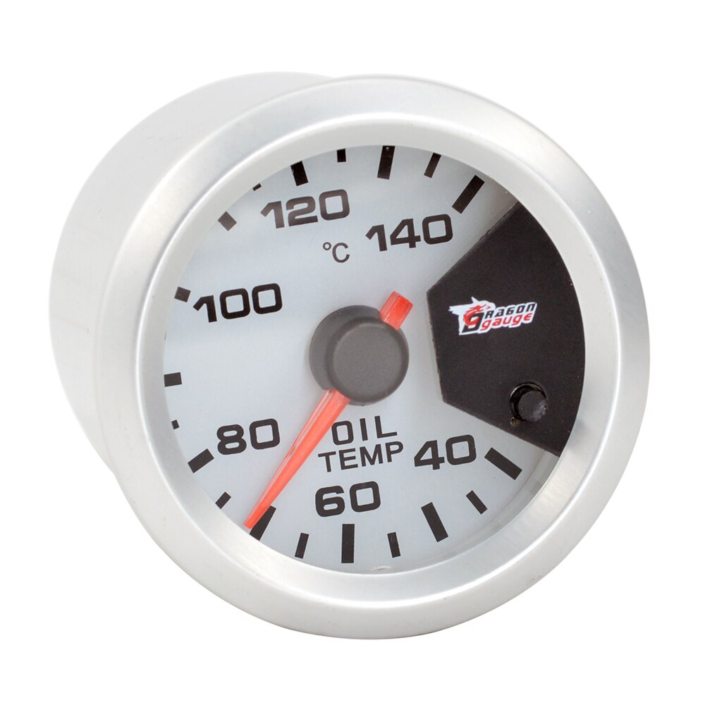 Dragon 52mm Stepper Motor Auto Car Oil Temp Meter 40-140 Celsius Temperature Gauge 7 Colors Backlight