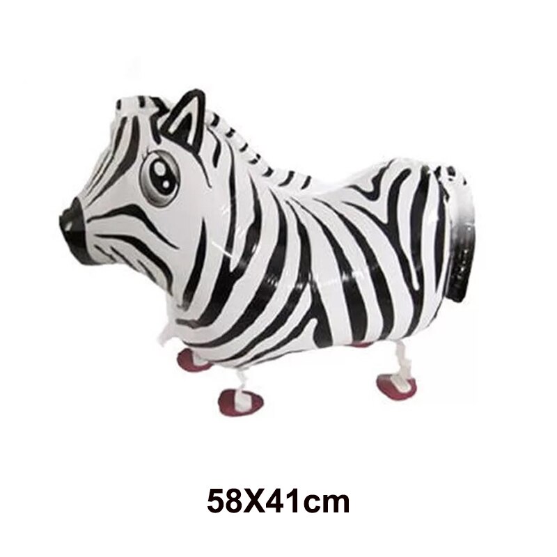 Walking Animal Helium Balloon Dog Panda Tiger Lion Pig Puppy Dinosaur Foil Ballon Happy Birthday Decor Baby shower Toy Air Globo: Light Grey