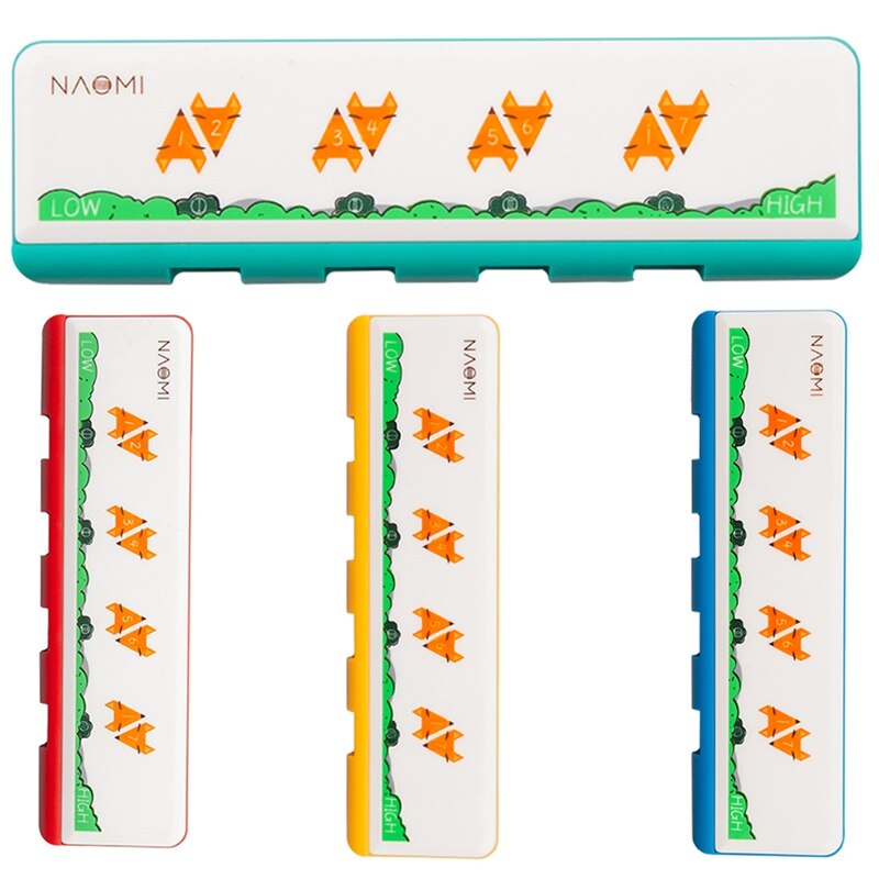 AD-NAOMI Diatonic Harmonica - 4 Holes, C Key, 8 Brass Reeds, Plastic Body