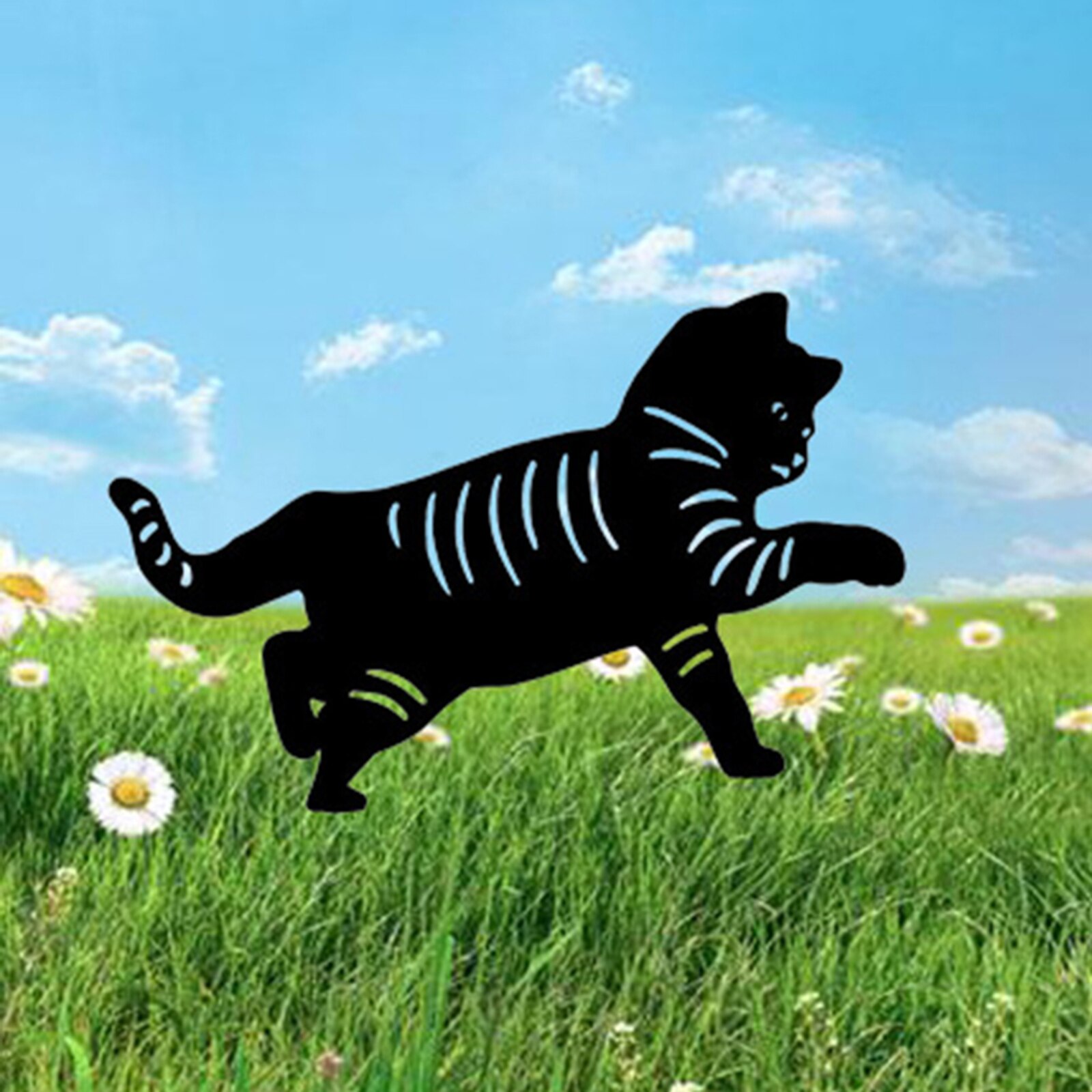 Cat Garden Acrylic Stakes Black Cat Silhouette Stake for Yards, Gardens Animal Lawn Decorations, Cat Toys for Cat Lovers