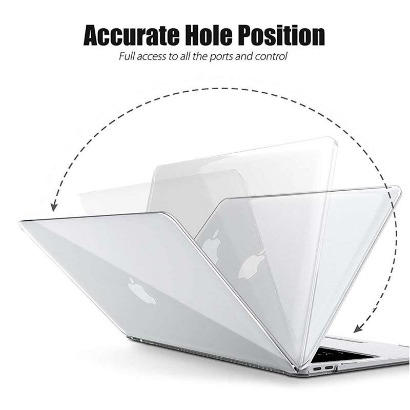 3-in-1 Laptop Case for MacBook Pro 16 A2141 A2179 - Crystal Hard Shell for MacBook Air 13 Pro Retina 12 13 15 16