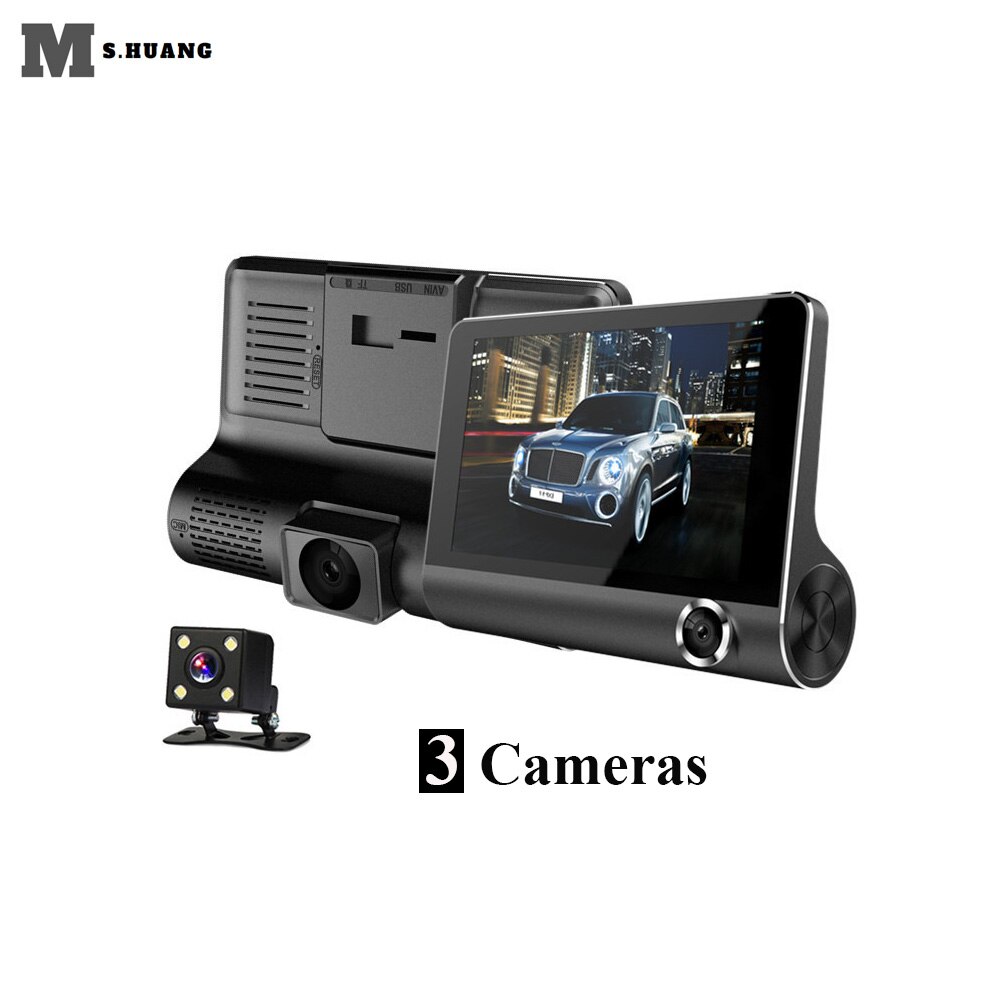 Full HD 1080P Dual Lens Auto DVR Camera 4.0 inch Lcd-scherm 170 Graden achteruitrijcamera Auto Dash Cam g-sensor Auto Camera Recorder