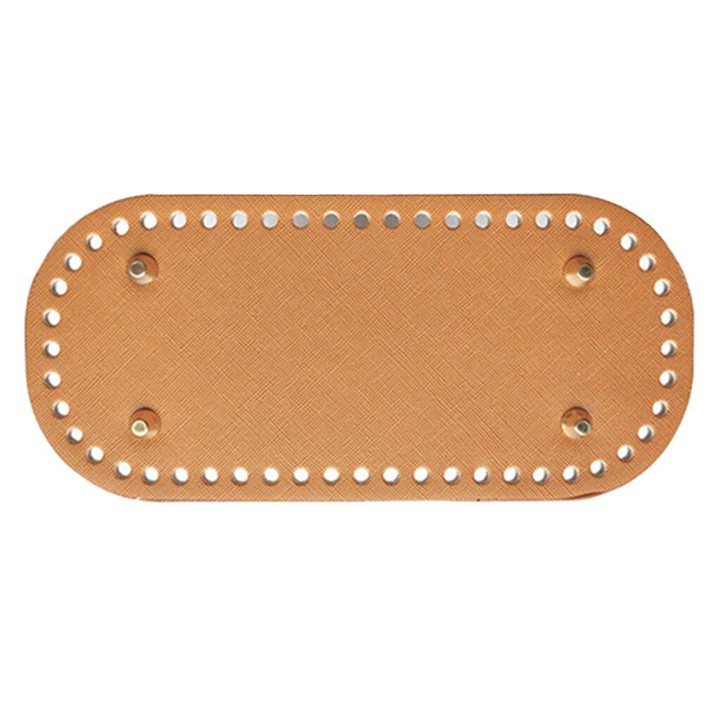 Insert Base Gehaakte Tas Maken Levert Pre-Geslagen Diy Breien Zakken Bodem Pad Lederen Tas Bodem Shaper Kussen Pad: Brown