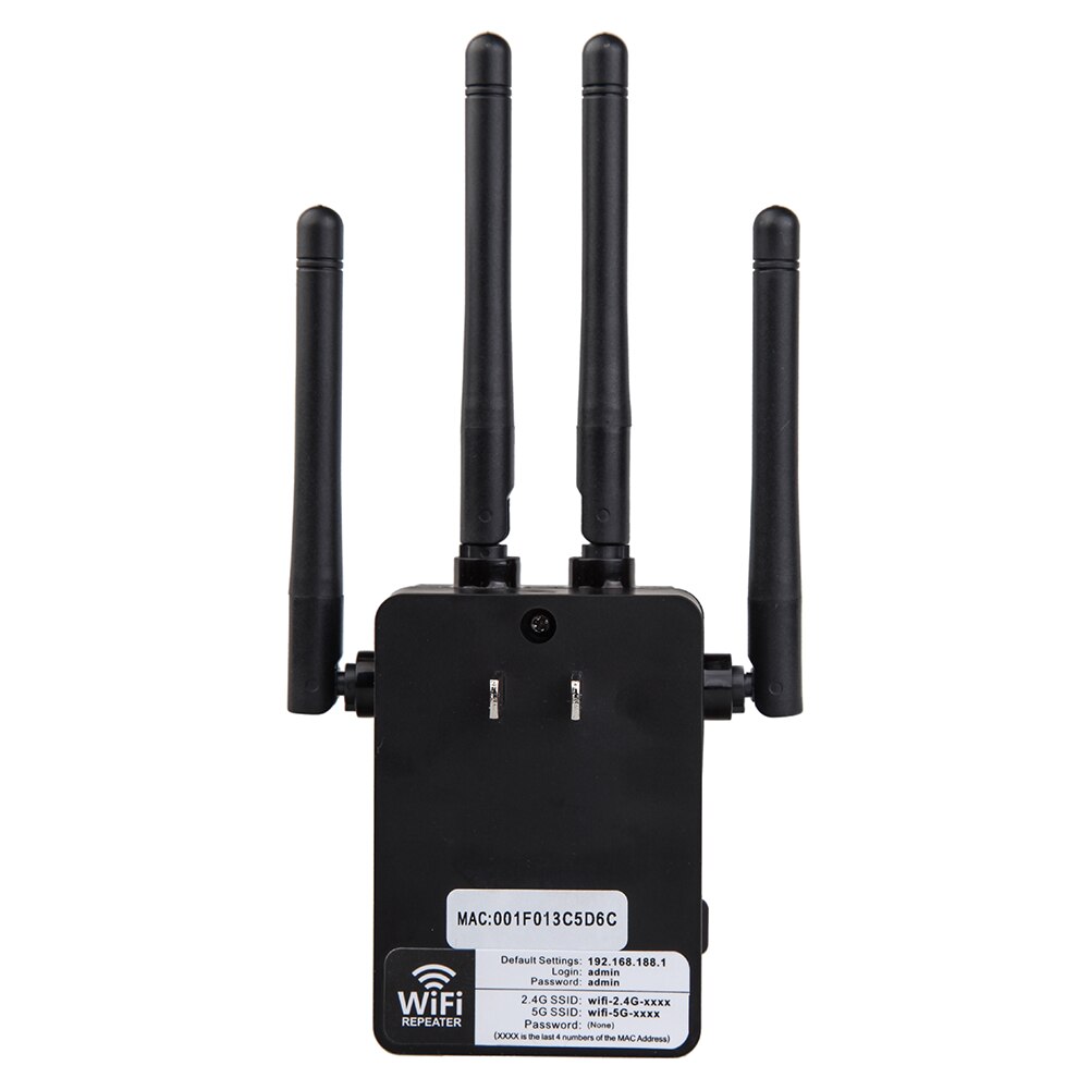 Sem fio wifi repetidor cores clássicas e design durável simples faixa dupla 1200m wifi faixa impulsionador extensor ponto de acesso