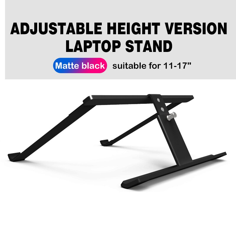 Laptop Stand Simple Aluminum Tablet Holder Universal for Apple MacBook Air Pro 11-17" Folding Office Notebook Portable: B-ADJUSTABLE HEIGHT