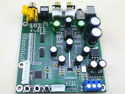 ES9038 Q2M DAC decoder board IIS DSD fiber coaxiale ingang 384 k dop128: motherboard