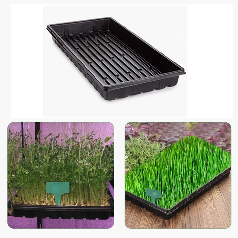 Bandejas de plástico para cultivo de semillas, semillero para invernadero hidropónico, germinación de plantas, 6 paquetes