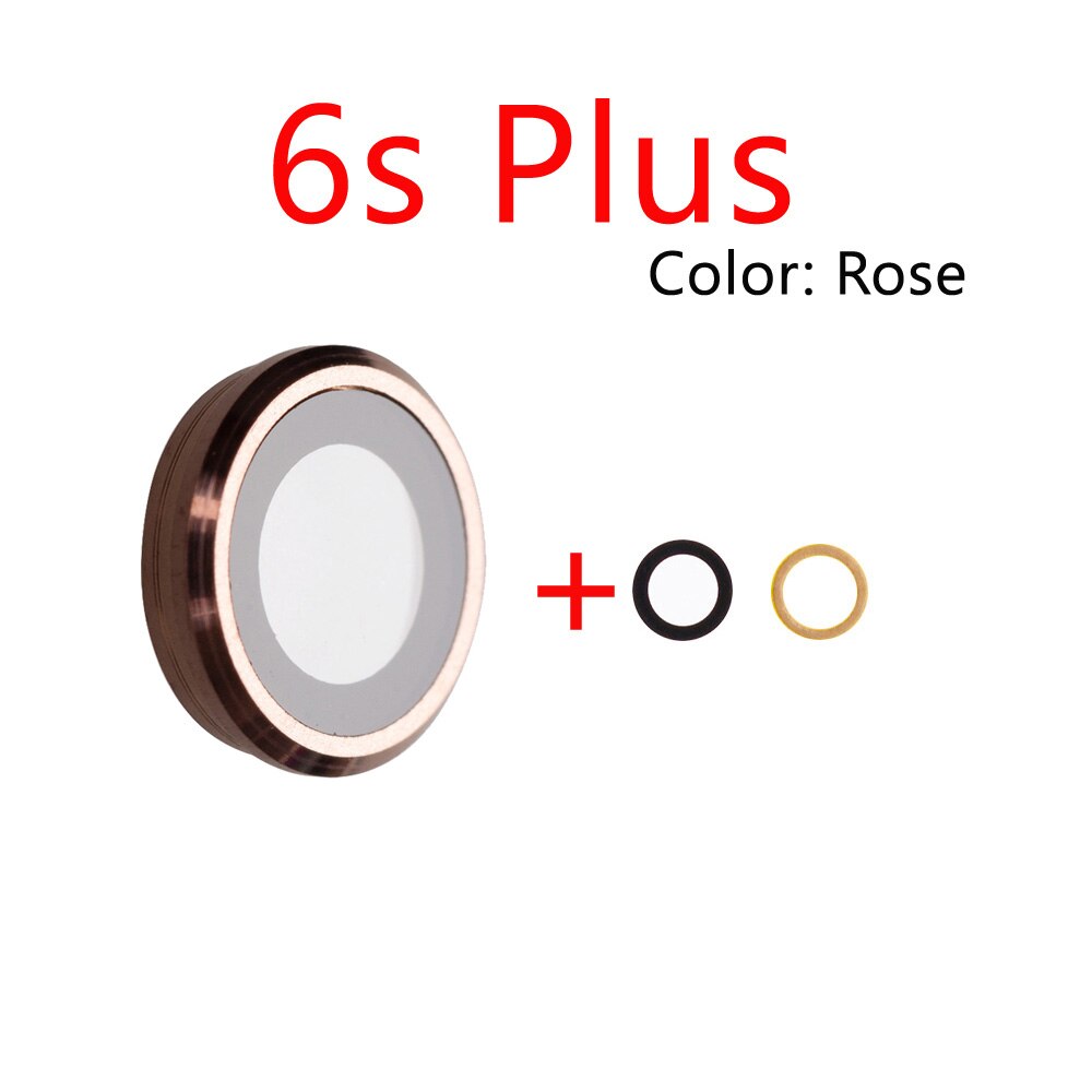 1pcs Back Camera Lens Rear Camera Glass Lens for iPhone 6 6s 6plus camera lens coverf Repair Parts: 6sp Rose
