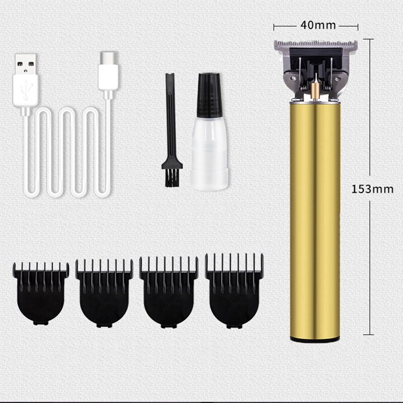 Electric Pro T-Outliner Cordless Trimmer Wireless Portable Hair Clipper Oil Head Clipper