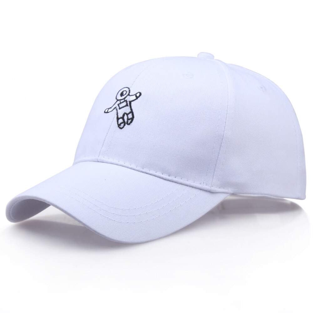 Outdoor Sole di Inverno Delle Donne Cappelli Berretti Degli Uomini Unisex Del Cappello di Modo Astronauta Emberoidery Cappello Da Baseball Cap Cappelli Per Le Donne 2019: White