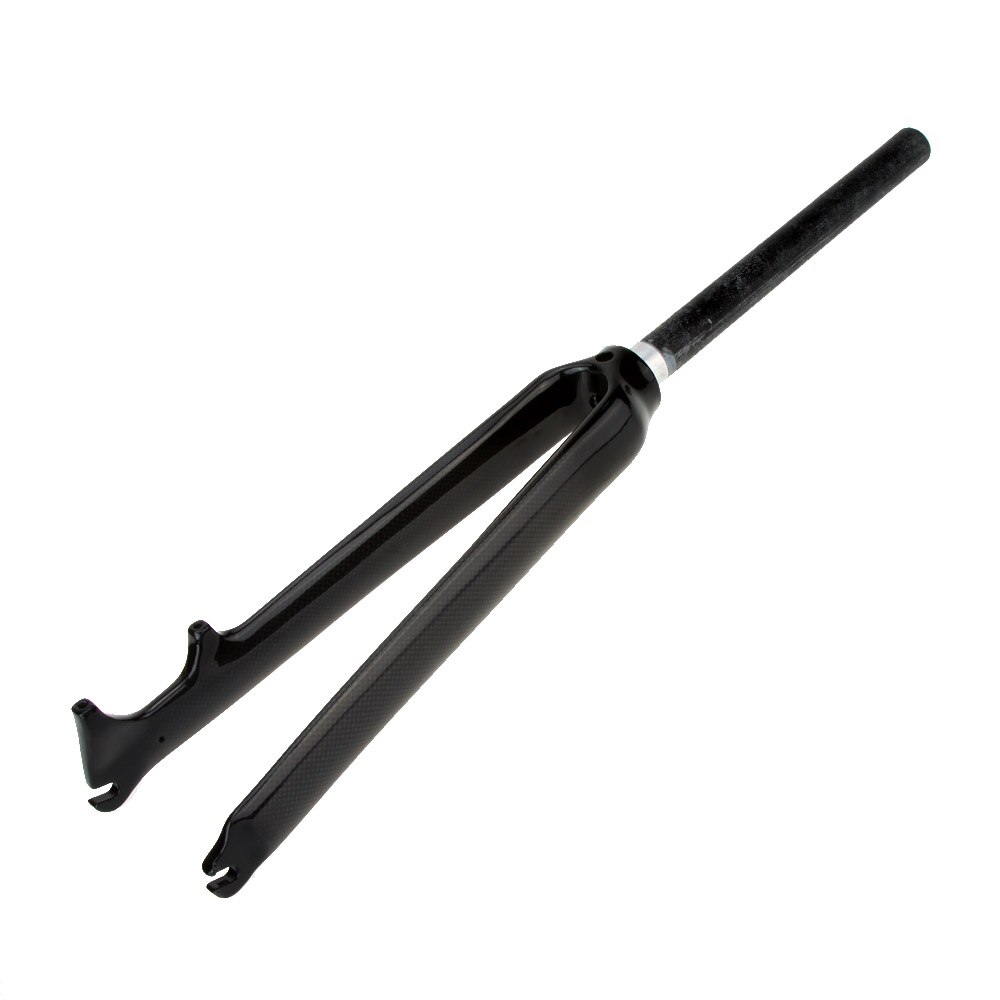 Ultralight Carbon Fiber Road Bicycle Fork Bike Front Fork Fixed Gear Cycling Fork for Disc Brake/V-brake 28.6mm 700C 1-1/8