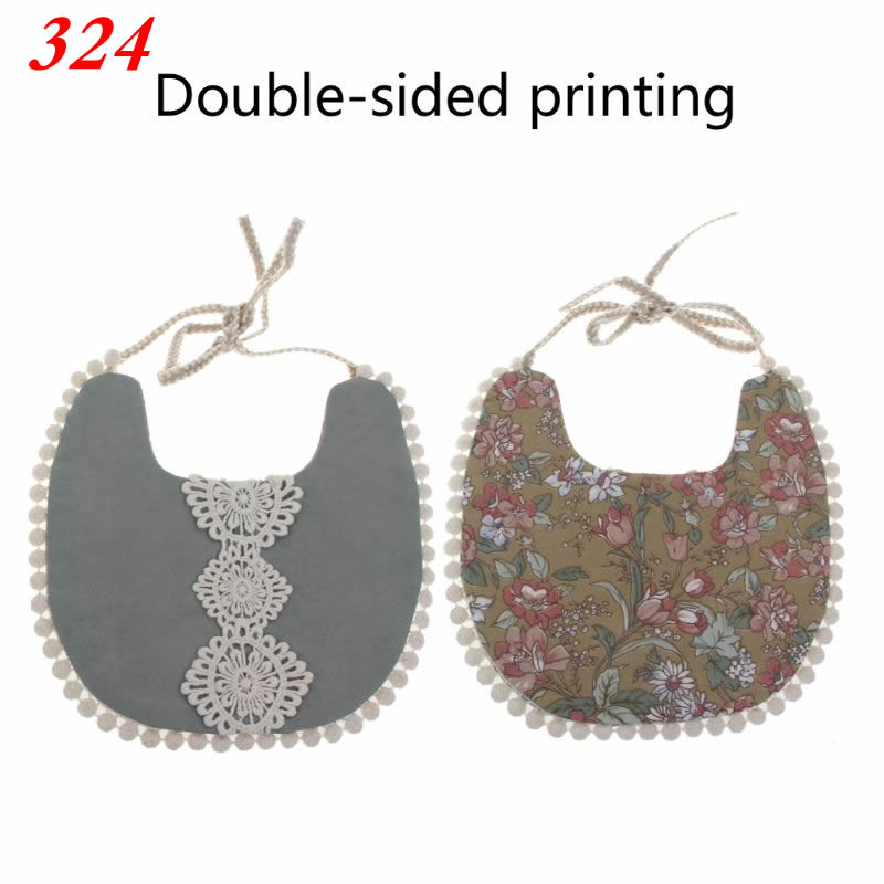 Bébé gland salive serviette florale Vintage -né photographie Double face bavoirs garçons filles accessoires Bandana campagne Costume enfants: 324