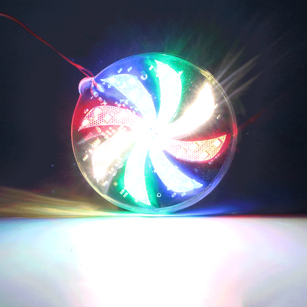 Leepee atmosfære lampe flash lampe 6/8/10cm led strobe lys modificeret vindmølle lys motorcykel bil brandhjul lys