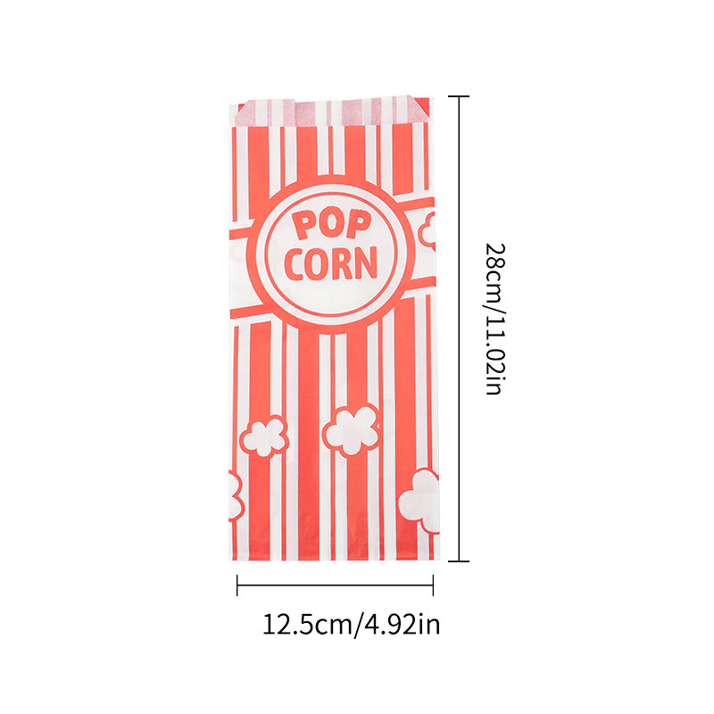 Popcorn emballagepose karnevalstriber poser bulk takeaway mad kopper snack papirposer papir små mini godbidder beholdere forsyninger: Fluorescensgul / 13 x 8 x 15cm