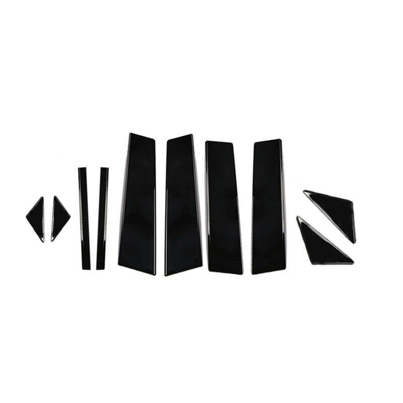 10pcs Car Black Window Pillar Posts Trim Decor Parts For Mazda 3 Axela