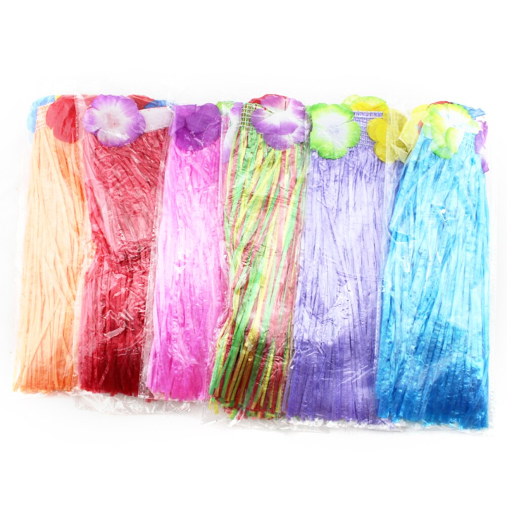 Girls Hula Show Grass Beach Dance Activity Skirt Children 40CM Skirts Wreath Bra Garland Fun Hawaiian Party Supplies