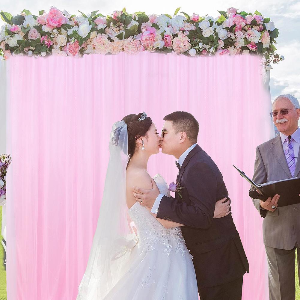 Tulle Window Curtain for Party Wedding Background Decoration Hanging Bay Windows Drape Cafe Door Decor Pendant Blinds Sheet