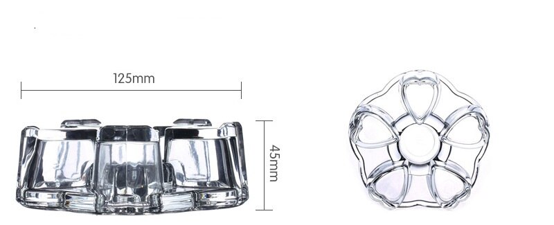 1PC Teapot Warmer Heart Heating Base Coffee Water Scented Tea Trivet Candle Clear Glass Heat-Resisting Insulation Base JQ 1076