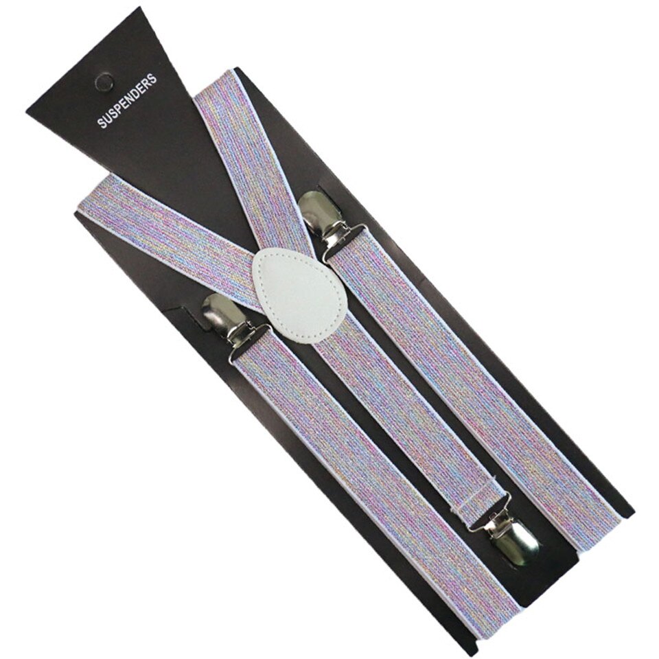 HUOBAO – bretelles élastiques en Y pour hommes et femmes, 2.5cm de large, couleur unie, avec 3 clips: 10