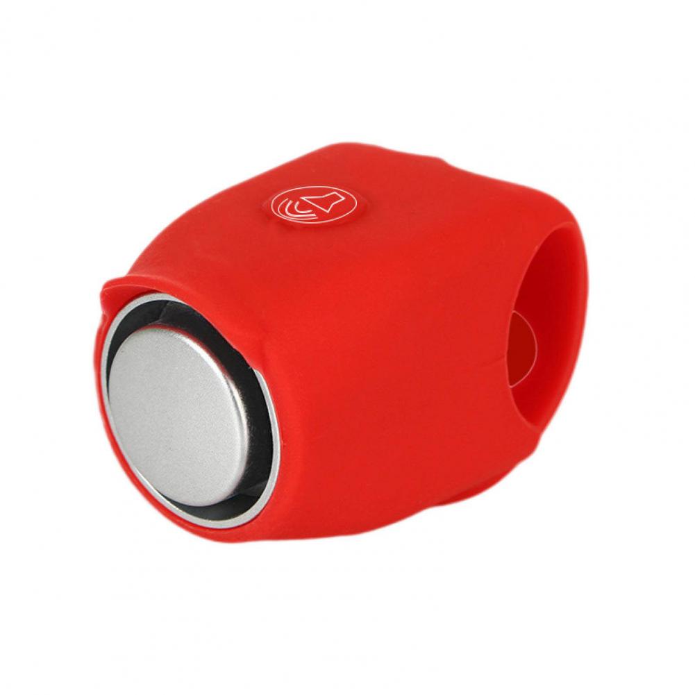 Bocina de bicicleta de alto decibelio, resistente al agua, tamaño compacto, instalación sencilla, reemplazo de campana para manillar de bicicleta para ciclistas: Rojo
