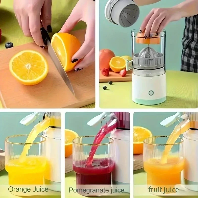 A Electric Juicer Juice Cup Citrus Orange Lemon Squeezer USB Charging Kitchen Fruit Juicer Blender Fresh Separator Press Mac