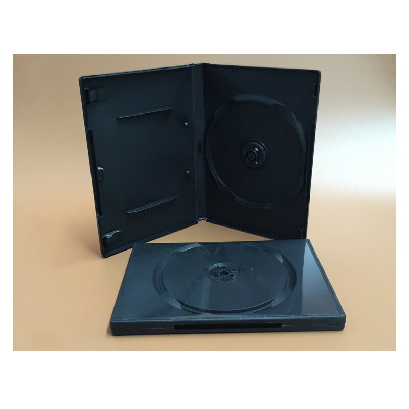 2Pcs 1DVD Zwart Plastic Case 190X135X14mm Houden Insert / Hold 1 Disc