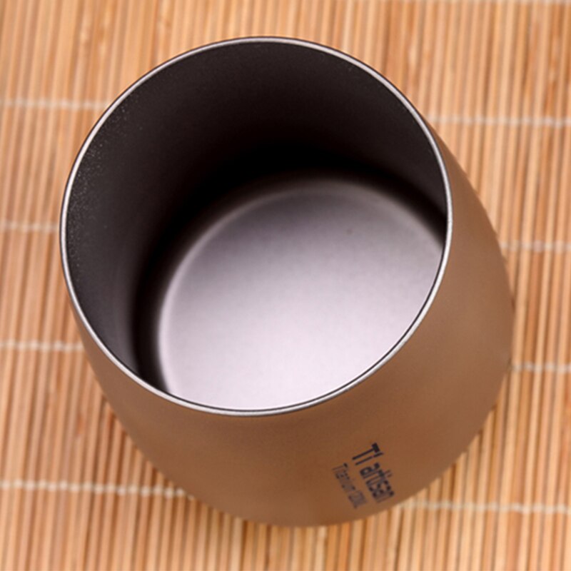 Pure Titanium Double Water Cup Japanese Style Non-flavored Tea Cup Single Master Cup Kung Fu Tea Cup 120ml Ta8731