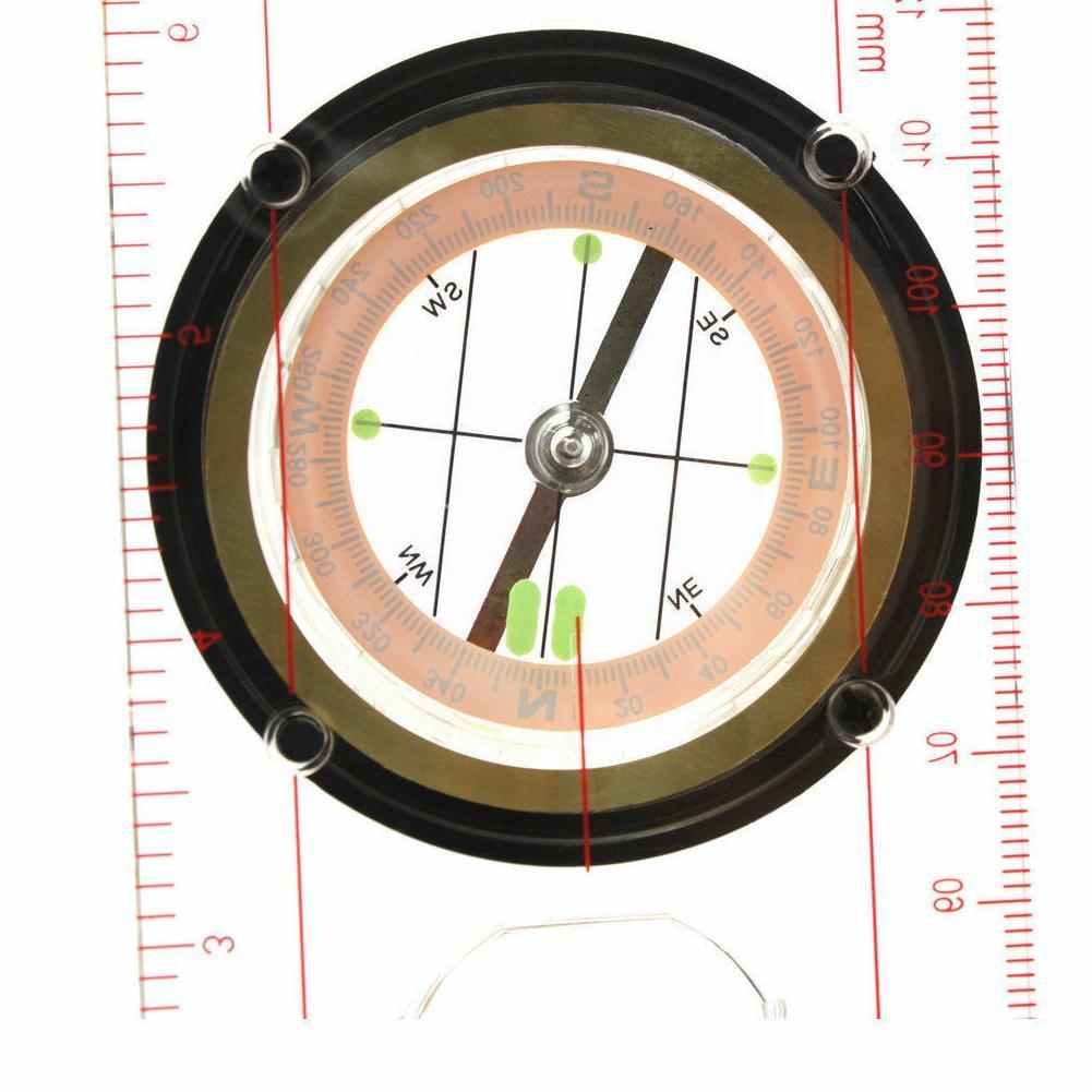 Mini Compass Map Scale Ruler Multifunctional Hiking Tool Camping Survival Equipment Outdoor Guiding R2S2