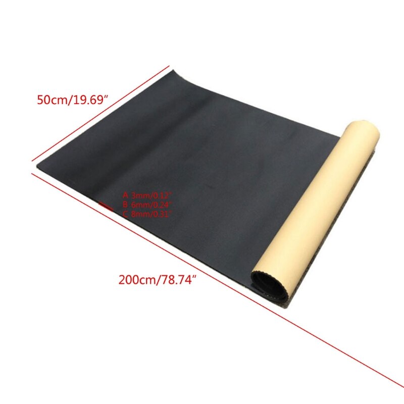 200cmx50cm 3mm/6mm/8mm Adhesive Closed Cell Foam Sheets Soundproof Insulation B36B