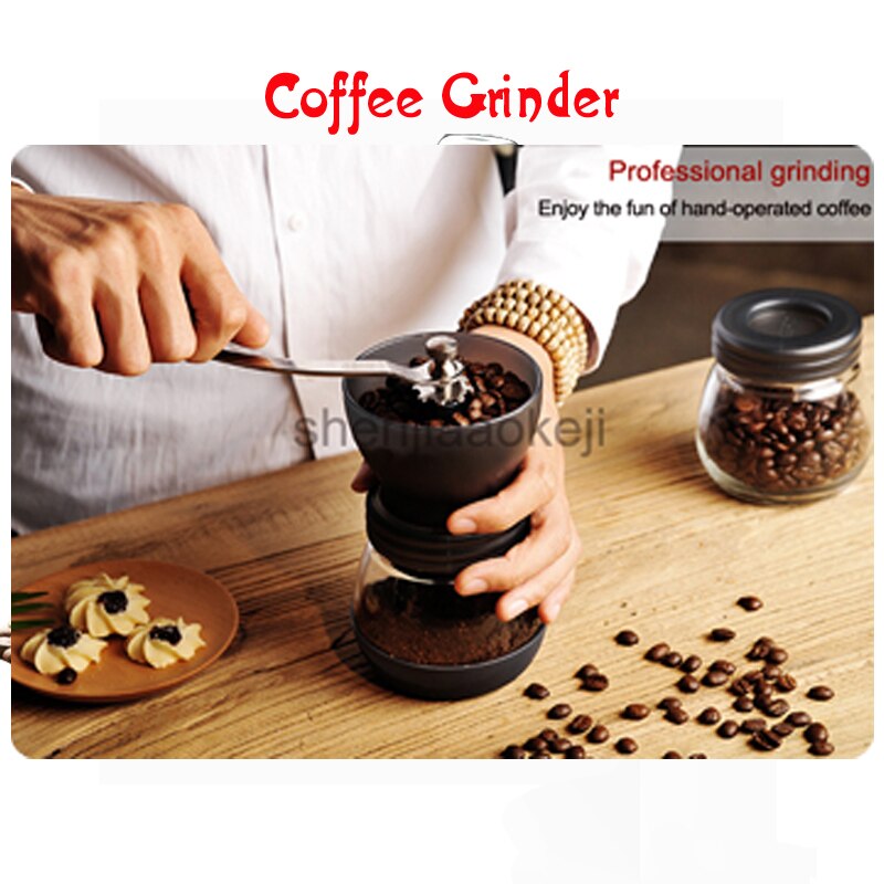 Hand aangezwengeld koffiemolen koffieboon slijpmachine huishouden Handmatig caffea slijpmachines wasbare 1 pc