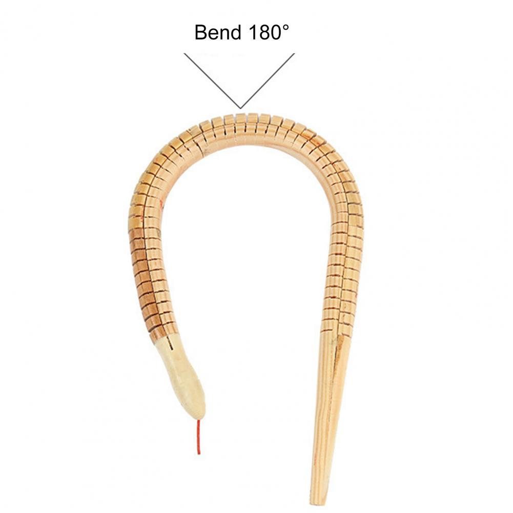 Animal Model Scary Compact Universal Wooden Round Snake Toy for Car Decoration