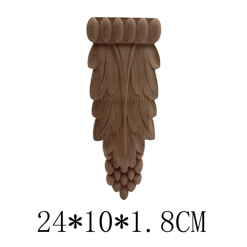 Houtsnijwerk Stigma Hout Ambachtelijke Decal Onlay Retro Natuurlijke Lange Bloem Houten Meubels Decoratie Accessoires Kast Hoek: D27-5