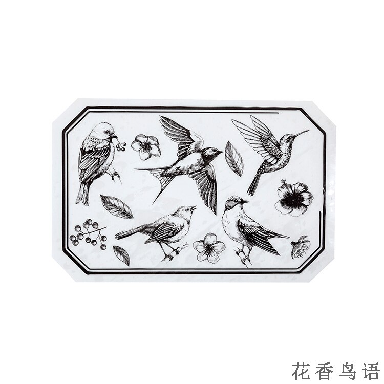 Retro Plants Leaves Flower Butterfly Decoration stamp rubber stamps for scrapbooking stationery DIY craft standard stamp: 12