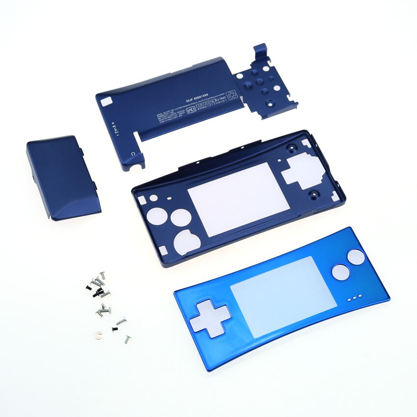 Yuxi Metalen Behuizing Shell Case Voor Nintendo Gameboy Micro Voor Gbm Front Back Cover Faceplate Batterij Houder & Schroeven