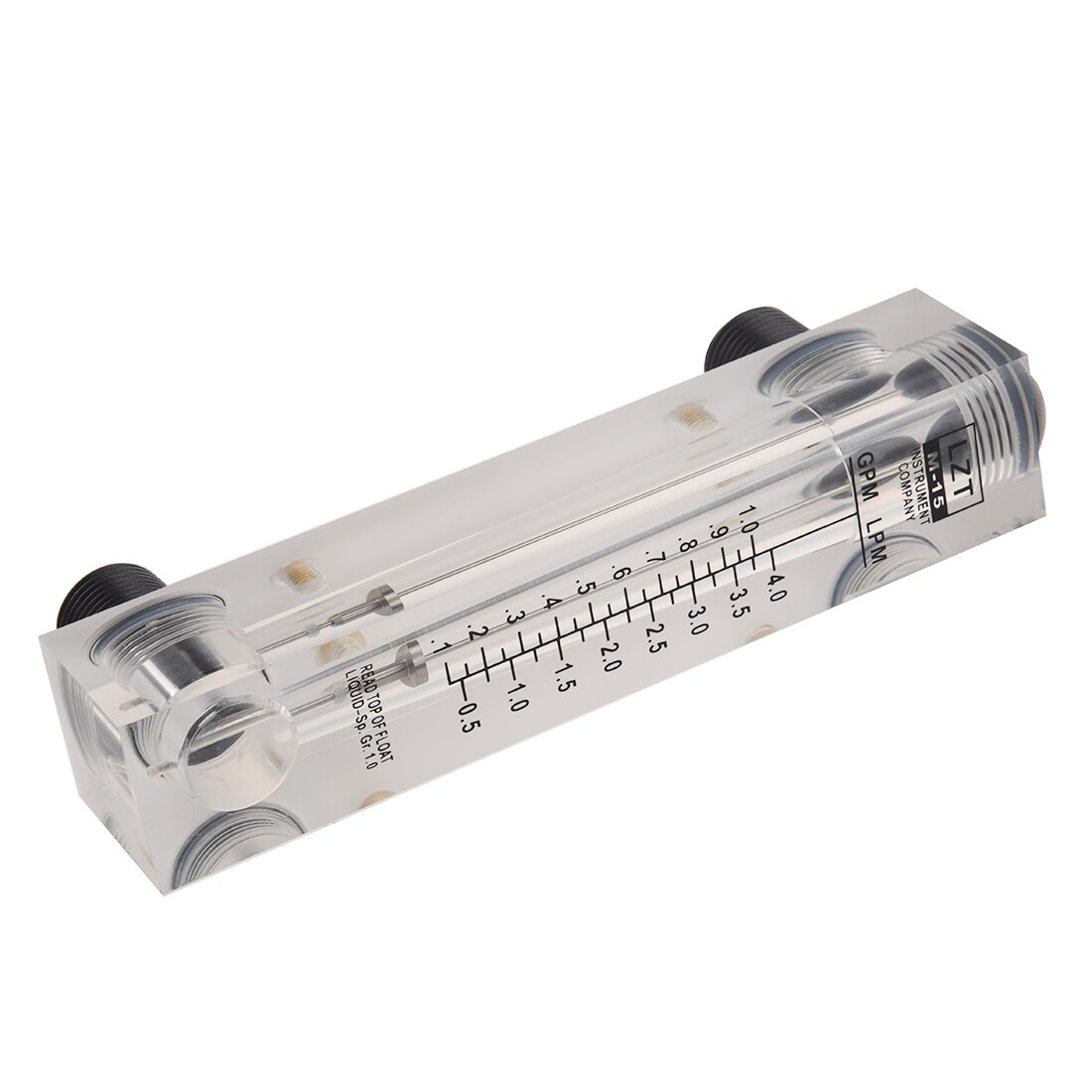 JFBL Black Adjustable Knob 0.1-1 GPM Panel Type Water Flow Meter LZM-15