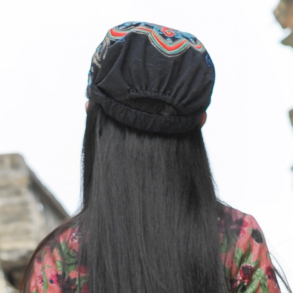 Casquette de cyclisme pour femmes, Style mexicain ethnique Vintage, broderie de fleurs, bandana imprimé rouge, chapeau de soleil